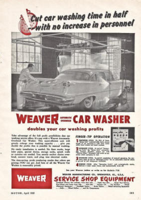 Weaver AD for Automatic Car Washer - 1959