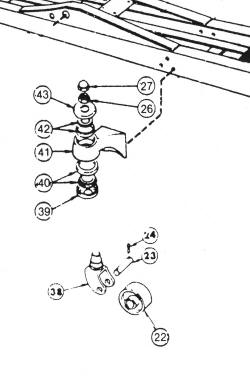 Weaver WA-72 and WA-73 Jack Rear Caster Diagram