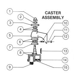 Weaver WA-85 Jack Rear Caster Diagram