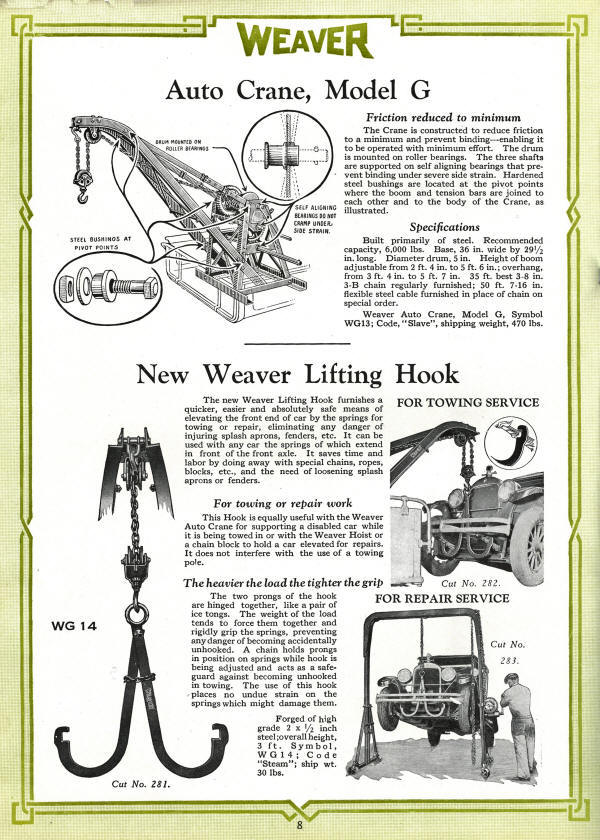 Weaver Auto Crane and Lifting Hook