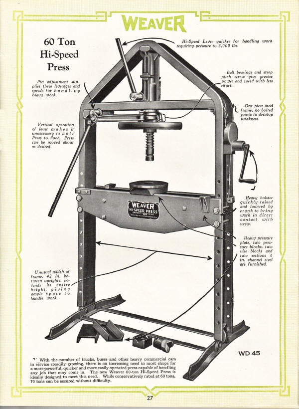Weaver High Speed Press