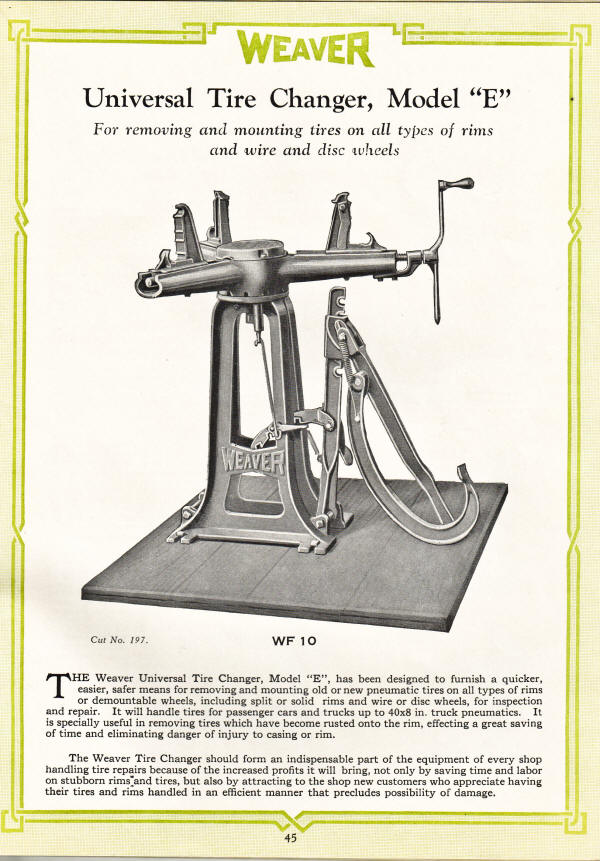 Weaver Tire Changer